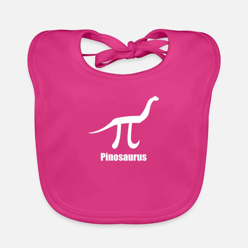 Math Maths Joke Math Teacher Pinosaurus - Organic Baby Bibs - fuchsia