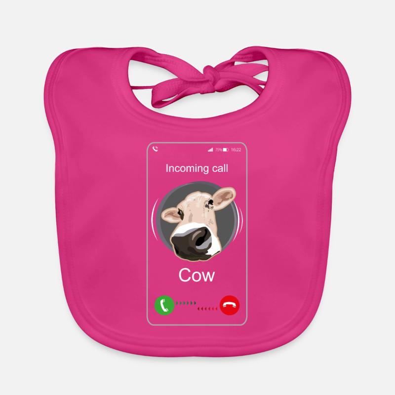 Appel entrant vache - appel drôle Bavoir bio Bébé