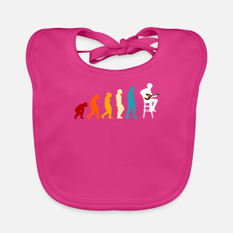 Mandoline Evolution - Bavoir bio Bébé - fuchsia