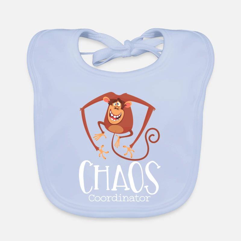Chaos Sprüche Spruch lustig witzig Affe Witz Baby Bio-Lätzchen