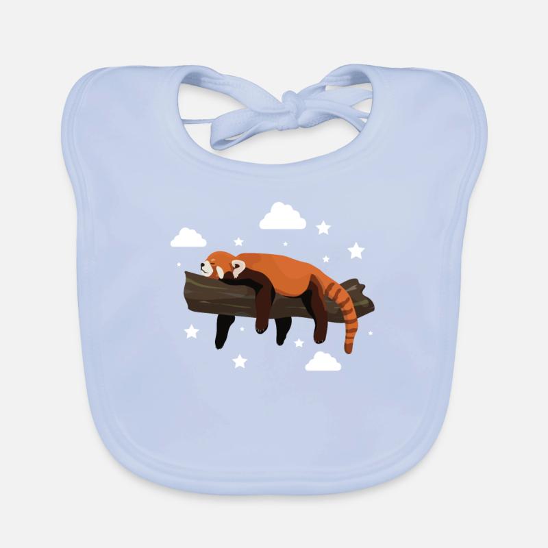 Panda rouge Bavoir bio Bébé