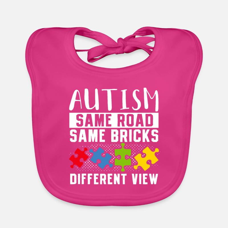 Autism Same Road Same Bricks Baby Bio-Lätzchen