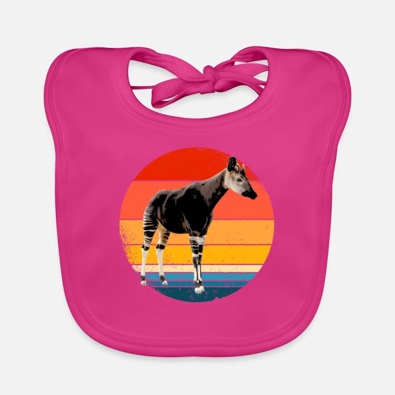Cadeau Okapi Bavoir bio Bébé