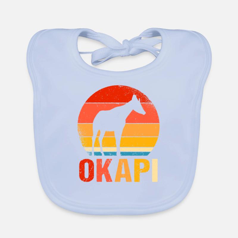Okapi Retro Geschenk Baby Bio-Lätzchen