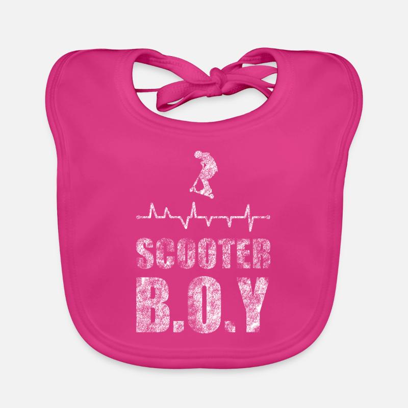 Stunt Scooter - Baby Bio-Lätzchen - Fuchsia