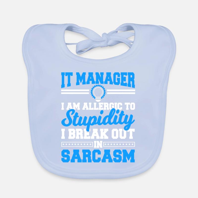 IT Manager Sayings Organic Baby Bibs