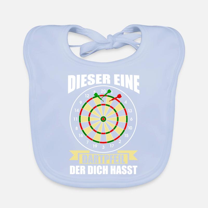 Darts Dartpfeil Dartboard Geschenk Baby Bio-Lätzchen