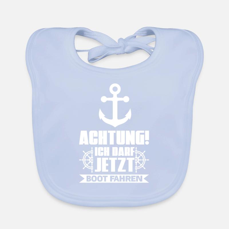 Boot Bootsführerschein Bootsführer Geschenk Baby Bio-Lätzchen