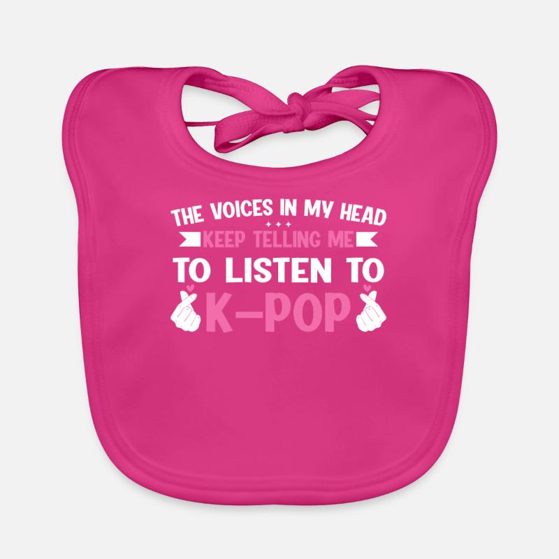 K-Pop K-Pop cadeau - Bavoir bio Bébé - fuchsia