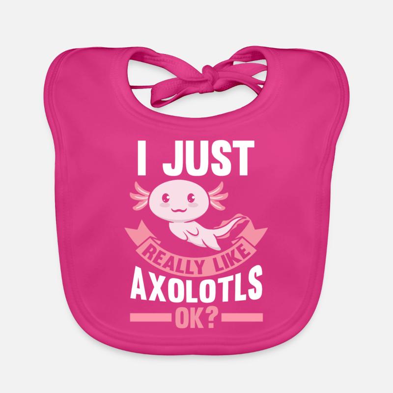 Axolotl Axolotl Cadeau - Bavoir bio Bébé - fuchsia