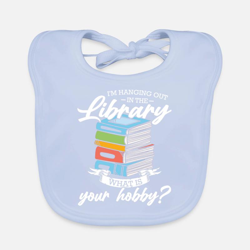 Library library Gift Organic Baby Bibs