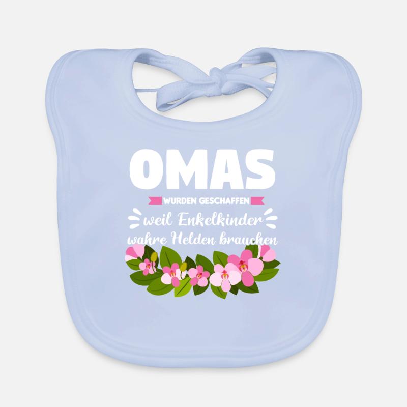 Oma Großmutter Enkelkind Geschenk Baby Bio-Lätzchen