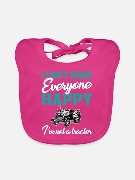 Traktor - Baby Bio-Lätzchen - Fuchsia