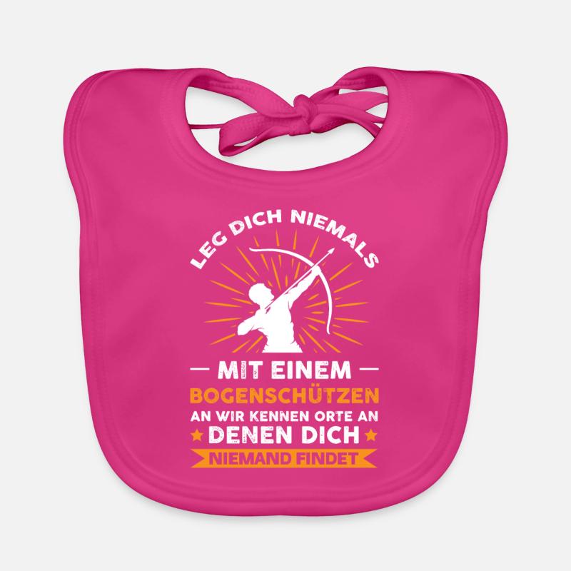 Bogenschießen Bogenschiessen Geschenk Baby Bio-Lätzchen