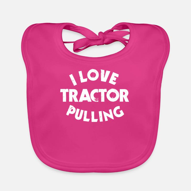 Tractor Pulling Organic Baby Bibs