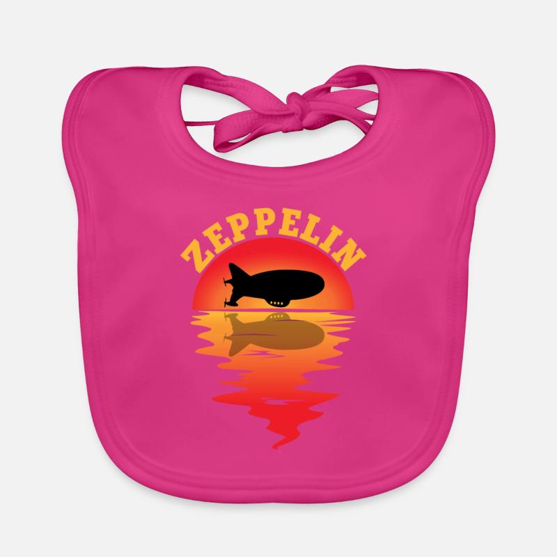 Zeppelin - Baby Bio-Lätzchen - Fuchsia