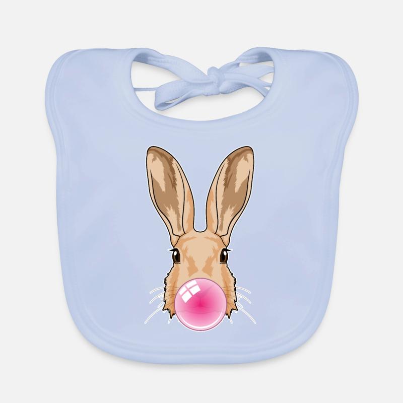 Hase mit Kaugummi Baby Bio-Lätzchen