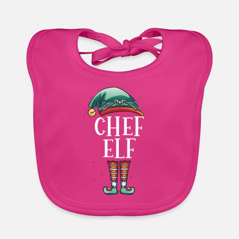 Weihnachten Partnerkostüm Chef Elf Elfe Elfen Baby Bio-Lätzchen