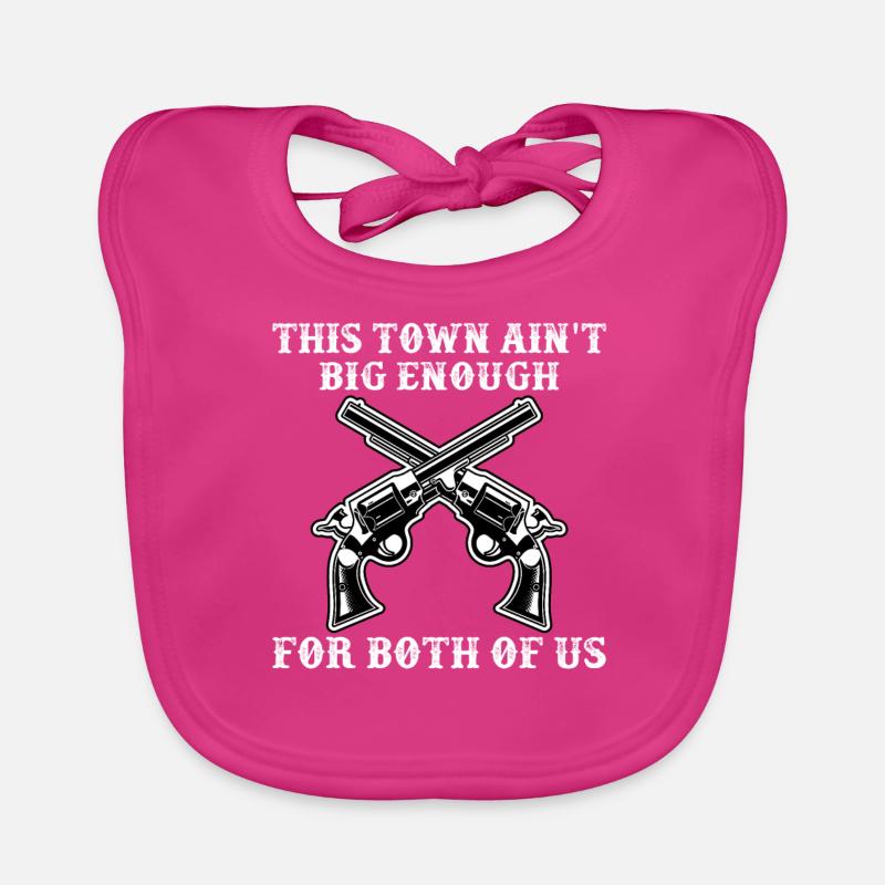 Cowboy Sheriff Far West - Bavoir bio Bébé - fuchsia