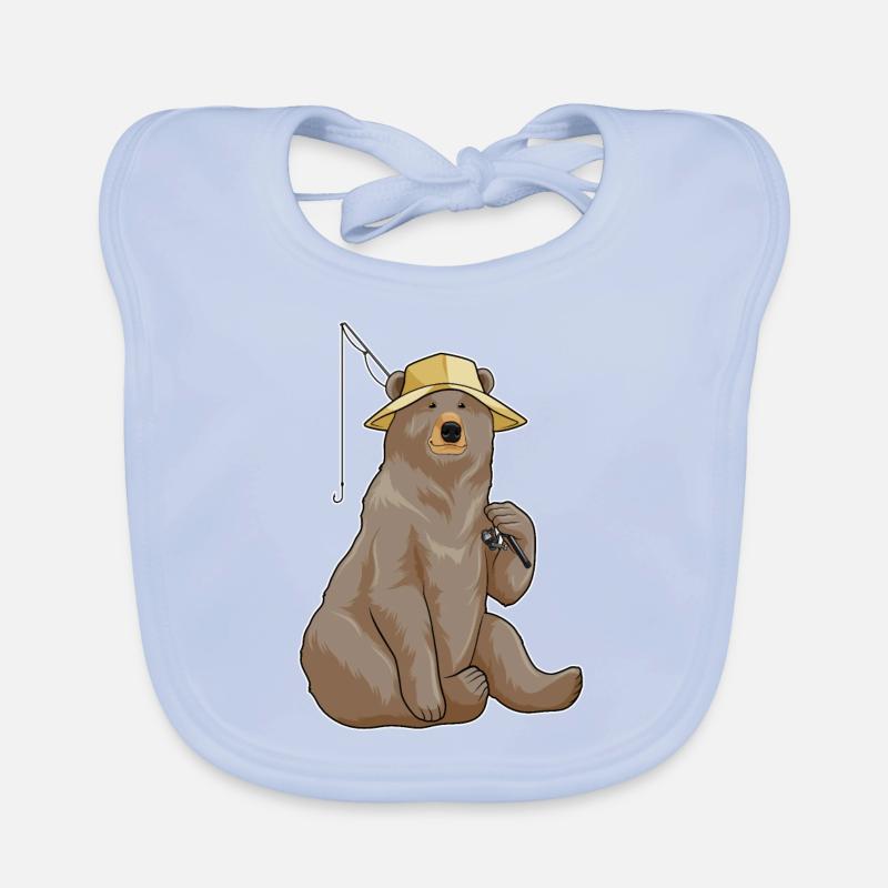 Pêche à l’ours avec une canne à pêche Bavoir bio Bébé