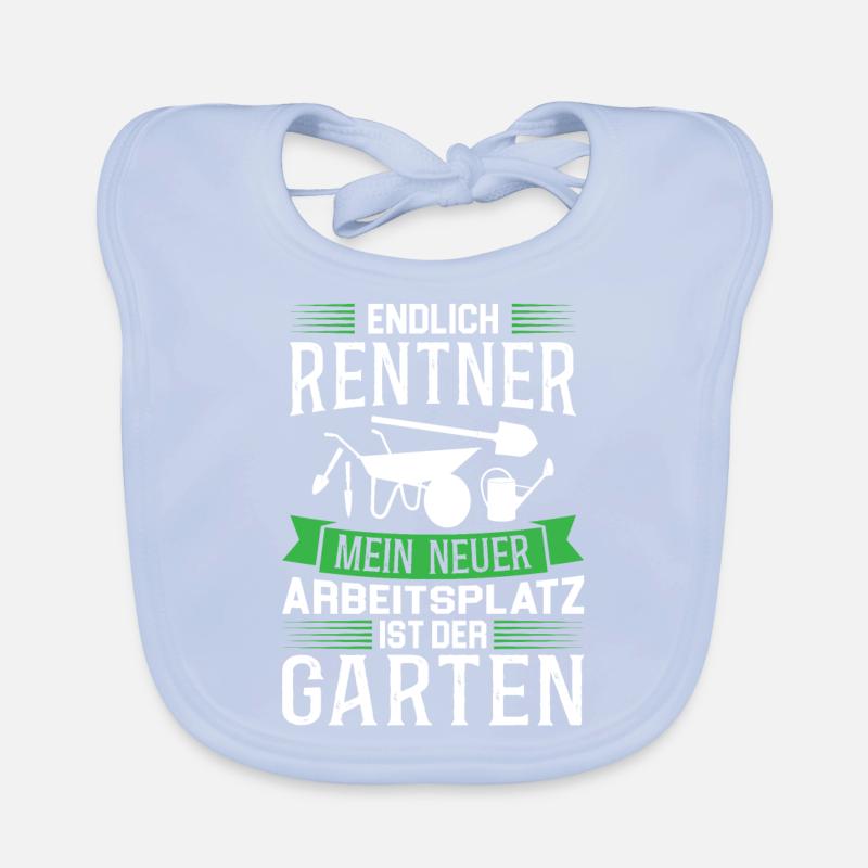 Rentner Gärtner Gartenarbeit Geschenk Baby Bio-Lätzchen
