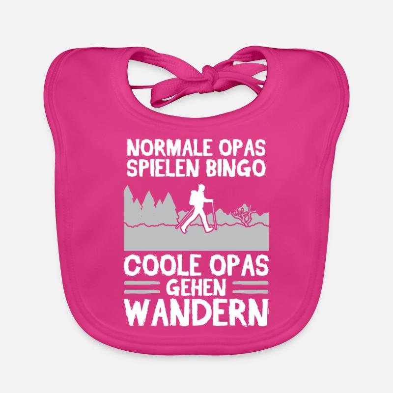 Wanderer Opa Bergsteiger Geschenk Baby Bio-Lätzchen