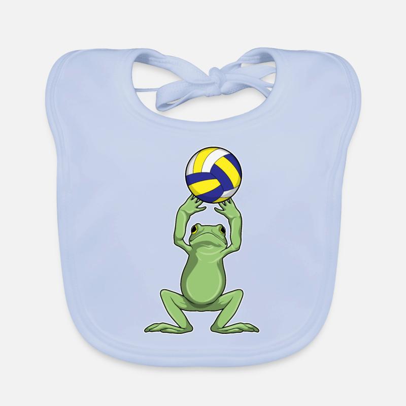 Grenouille avec volley-ball Bavoir bio Bébé