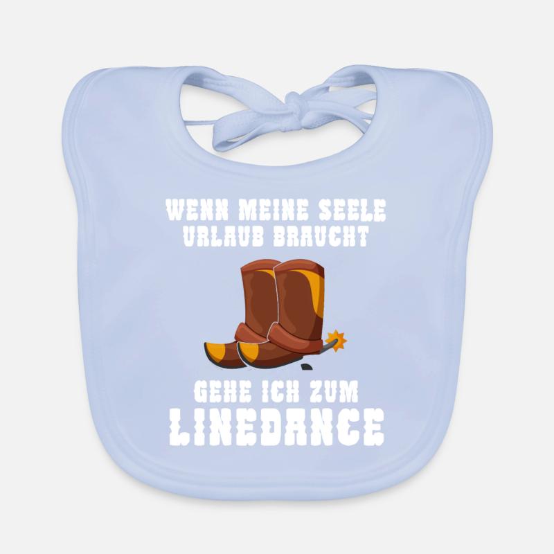 Linedance Linedancer Tänzer Geschenk Baby Bio-Lätzchen