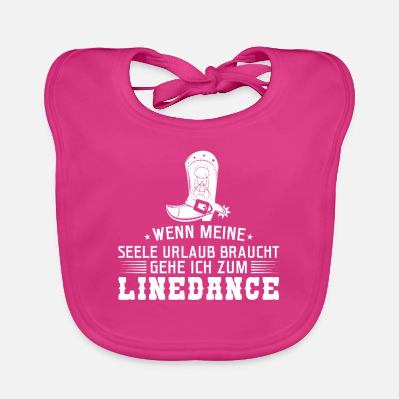 Linedance Linedancer Tänzer Geschenk Baby Bio-Lätzchen