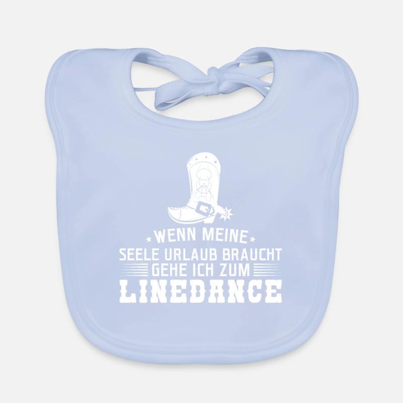Linedance Linedancer Tänzer Geschenk Baby Bio-Lätzchen