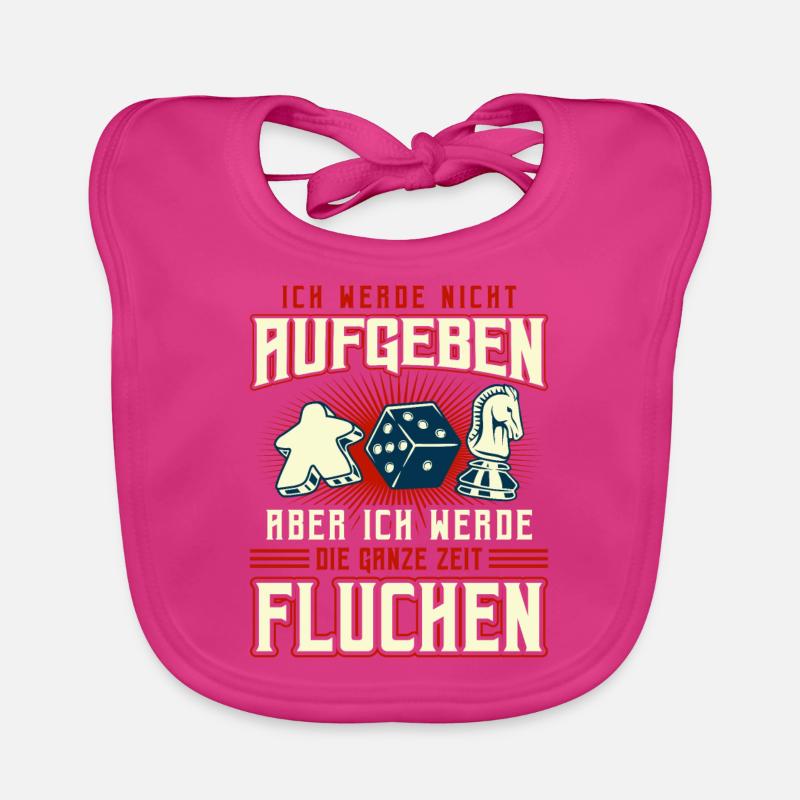 Gesellschaftsspiele Spieleabend Brettspiele - Baby Bio-Lätzchen - Fuchsia