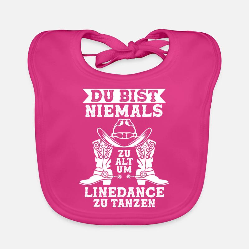 Linedance Linedancer Tänzer Geschenk Baby Bio-Lätzchen