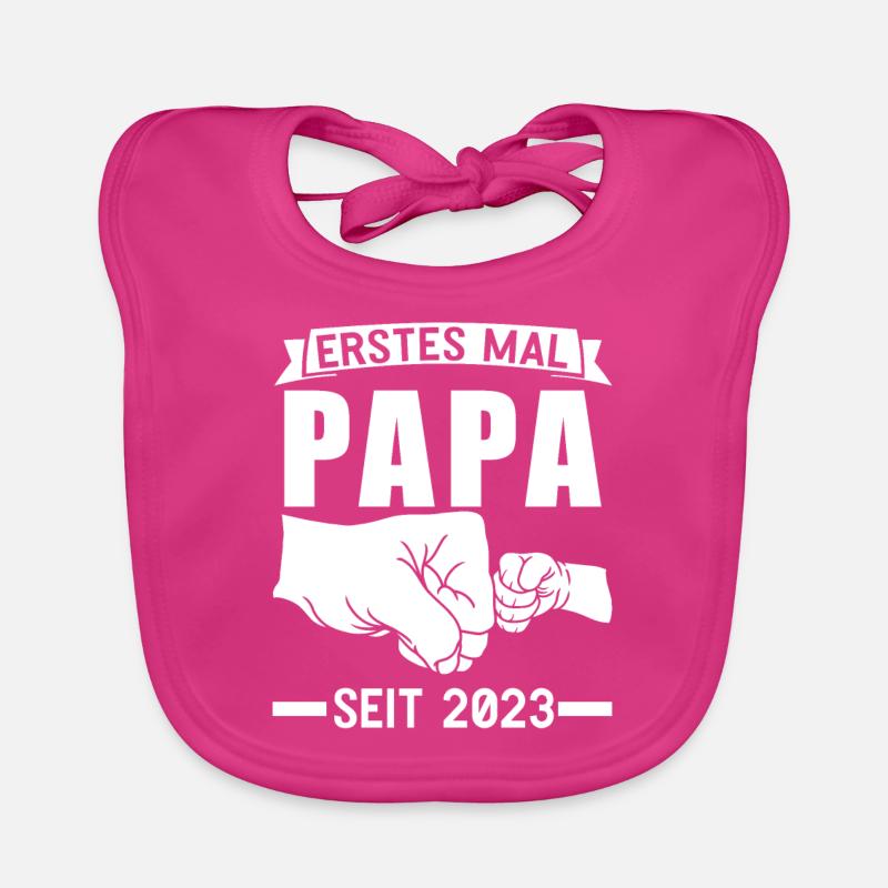 Papa 2023 Werdender Papa Geschenk Baby Bio-Lätzchen