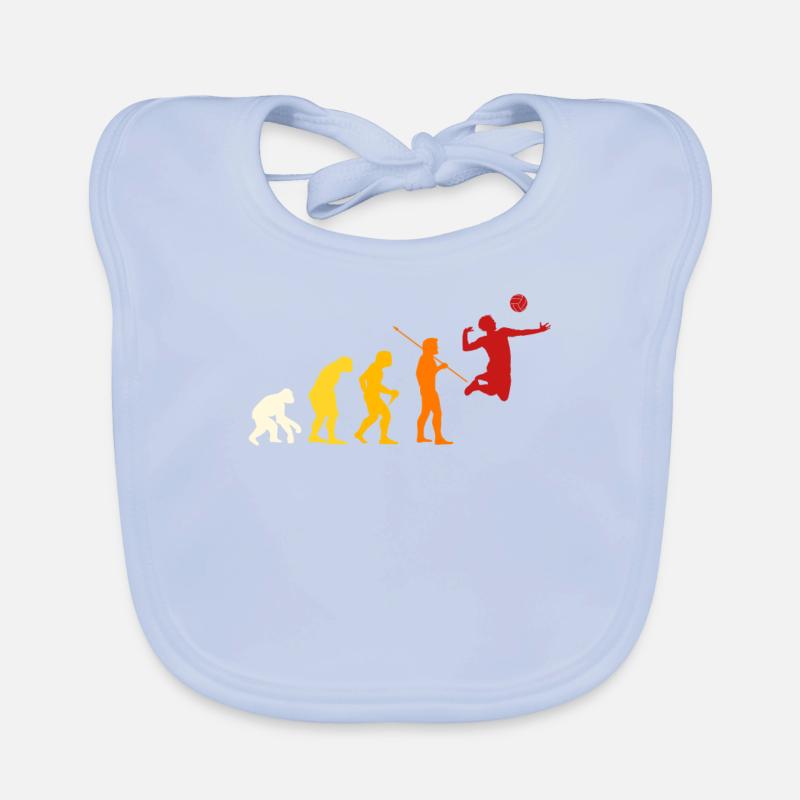 Volleyball Evolution Design Baby Bio-Lätzchen