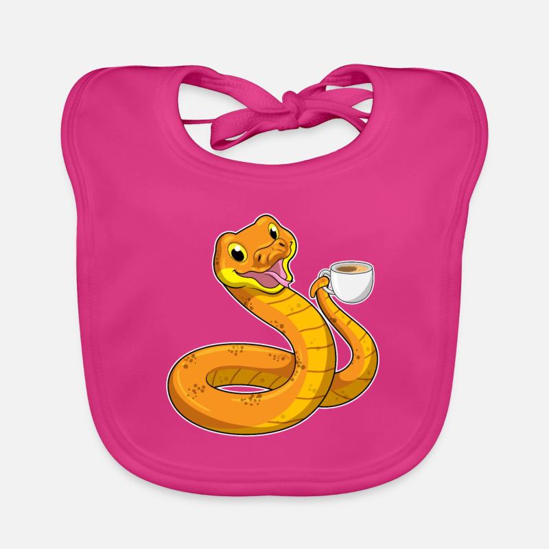 Queue with cup of coffee Organic Baby Bibs