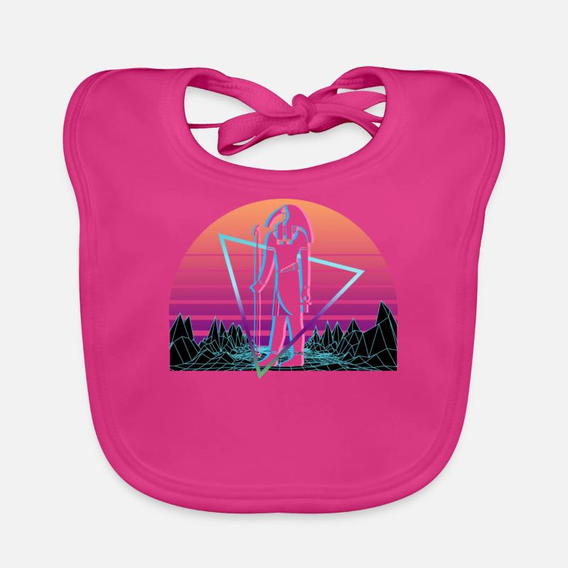 Thoth Dieu égyptien Egypte Vaporwave Esthétique Bavoir bio Bébé