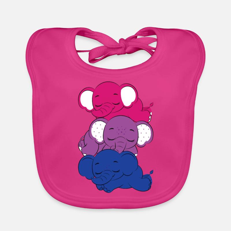 Bisexual Elephant Bisexual Organic Baby Bibs
