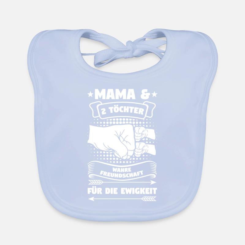 Mama 2 Töchter Töchter Geschenk Baby Bio-Lätzchen