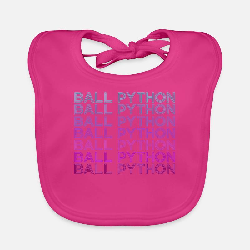 Ball Python Snake Retro Organic Baby Bibs