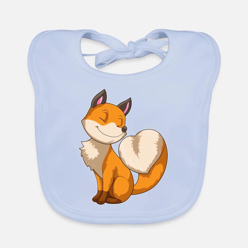 Fuchs mit Herz Baby Bio-Lätzchen