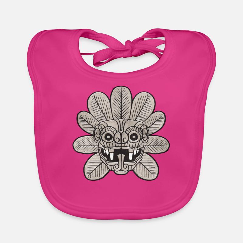 Quetzalcoatl Aztecs Feathered Snake Maya Inca Organic Baby Bibs
