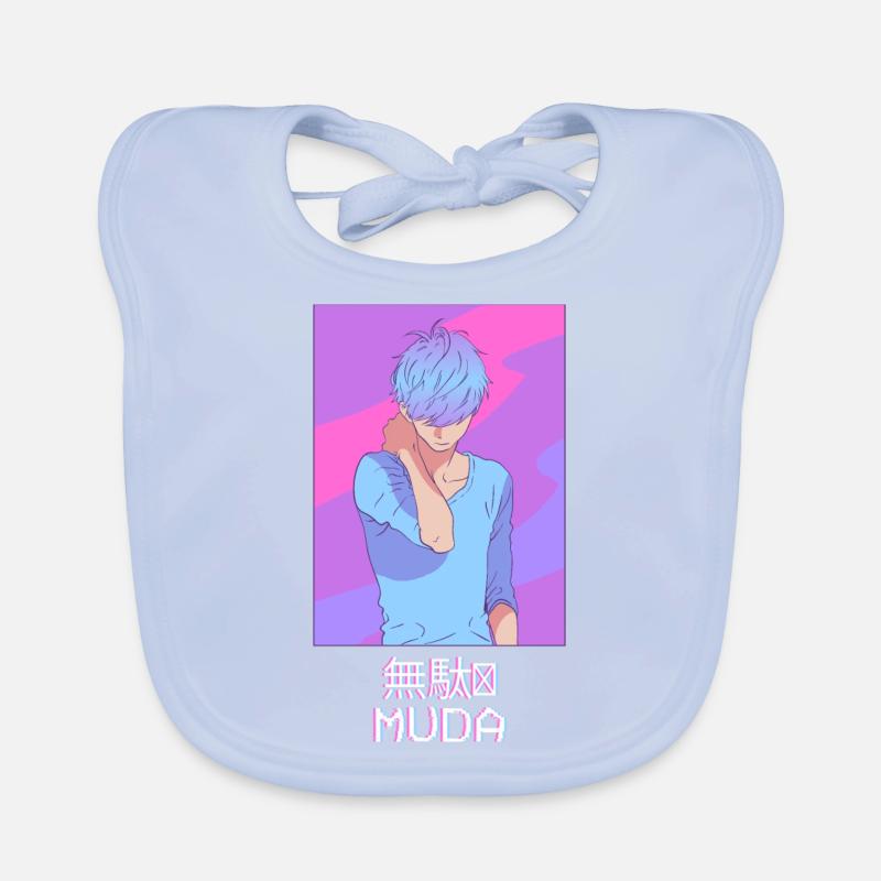 Emo Anime Junge Vaporwave Ästhetische Muda Geschen Baby Bio-Lätzchen