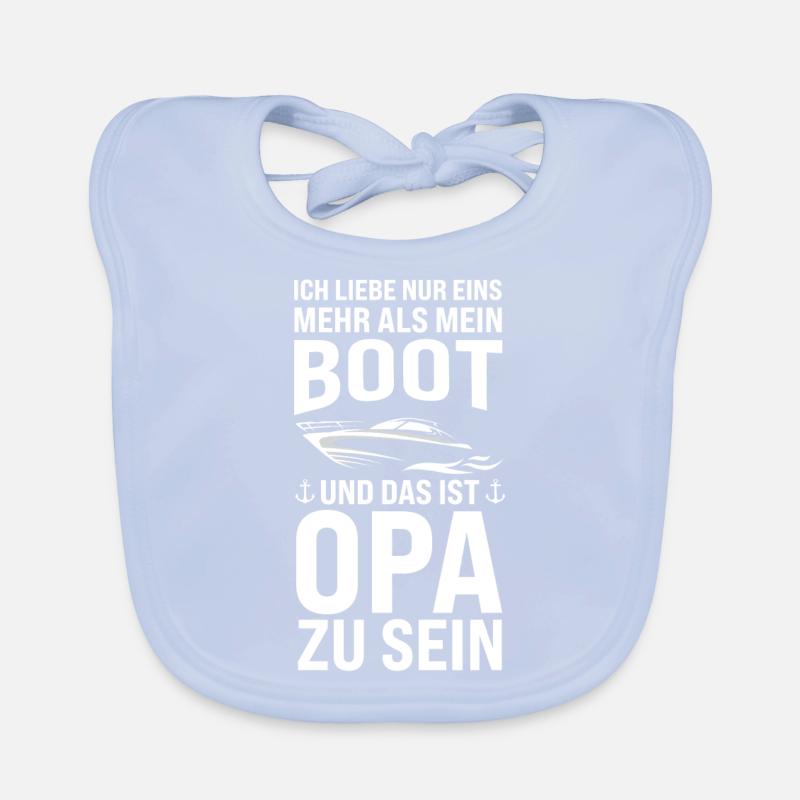 Boot Opa Großvater Geschenk Baby Bio-Lätzchen