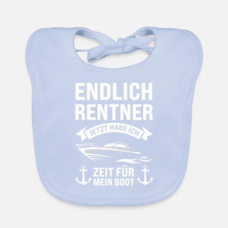 Boot Rentner Bootfahrer Geschenk Baby Bio-Lätzchen