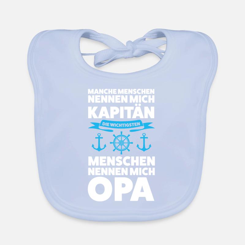Kapitän Opa Bootfahrer Geschenk Baby Bio-Lätzchen