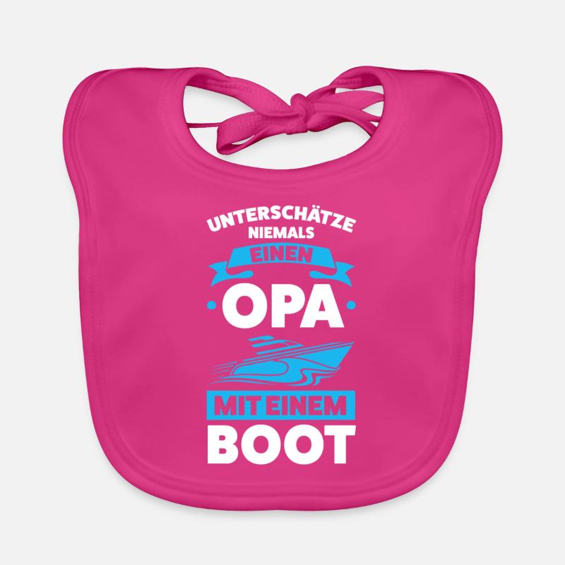 Boot Opa Großvater Geschenk Baby Bio-Lätzchen