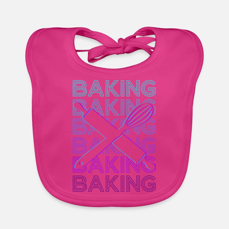 Backen Bäcker Backen Retro Geschenk Baby Bio-Lätzchen