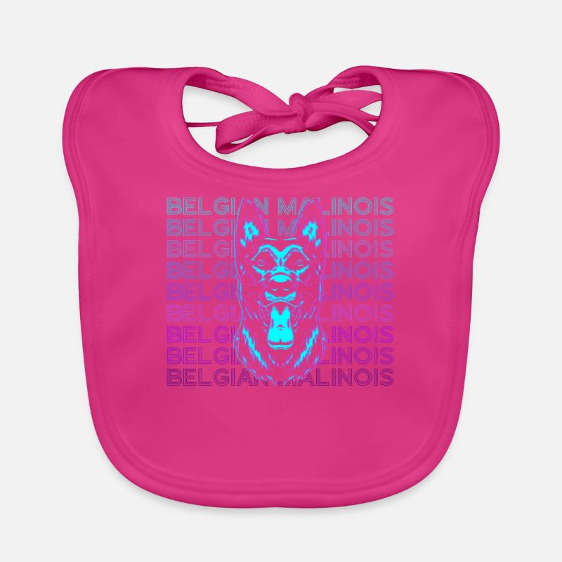 Belgian Malinois Retro Gift Organic Baby Bibs