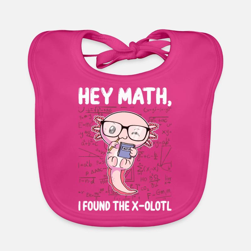 Drôle Math Axolotl Math Cadeau - Bavoir bio Bébé - fuchsia