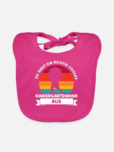 Kindergarten Dabbing Kindergartenanfänger Geschenk - Baby Bio-Lätzchen - Fuchsia